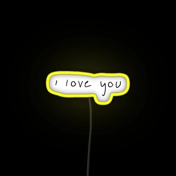 I Love You In Bils Handwriting RGB Neon Sign