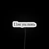 Romantic personalized LED signs with customizable color changing messages and letters.