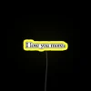 Customizable LED love message sign with vibrant color options available.