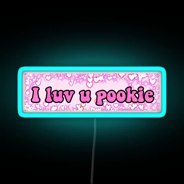 I Luv U Pookie RGB Neon Sign