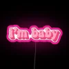 Eye-catching Baby-Themed RGB Neon Sign with Personalizable Color Options Available.