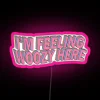 Vibrant, glow-in-the-dark neon sign that screams 'I'm feeling woozy'.