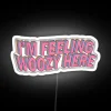 Add a touch of quirky humor with this colorful LED sign