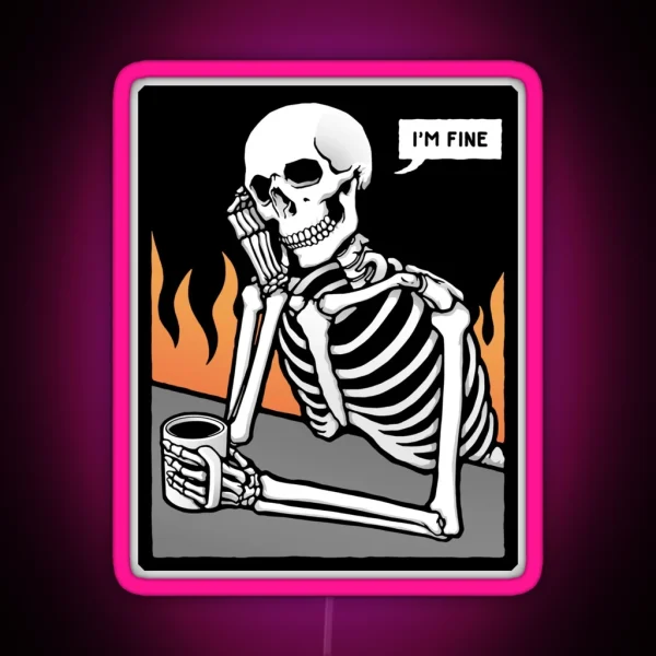 I M Fine RGB Neon Sign