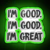 Neon Motivational Sign with Fun RGB Colorful LED Light Display