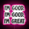 RGB Neon Sign with Motivational Quote 'I'm Good' Positive Vibes Display