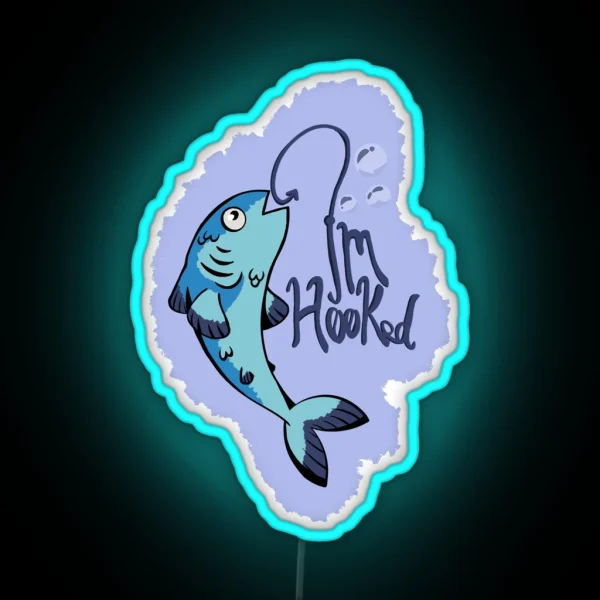 I M Hooked Fish RGB Neon Sign