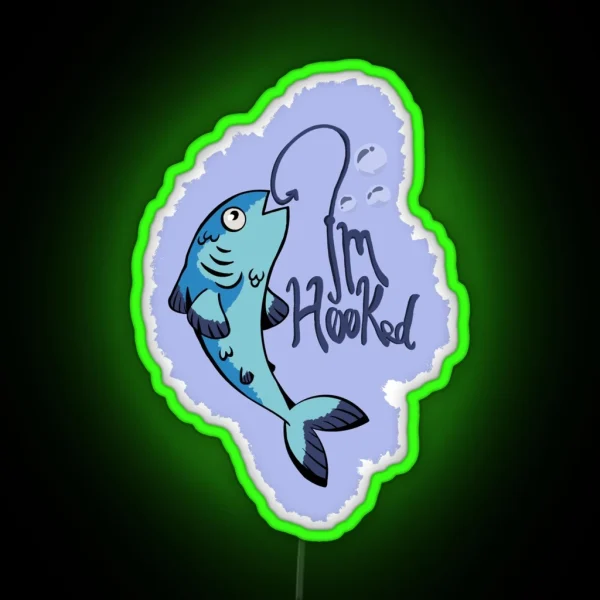 I M Hooked Fish RGB Neon Sign