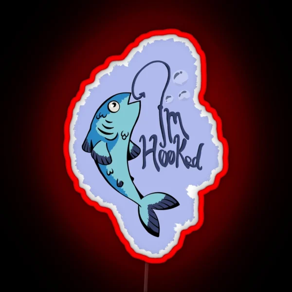 I M Hooked Fish RGB Neon Sign