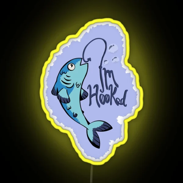 I M Hooked Fish RGB Neon Sign