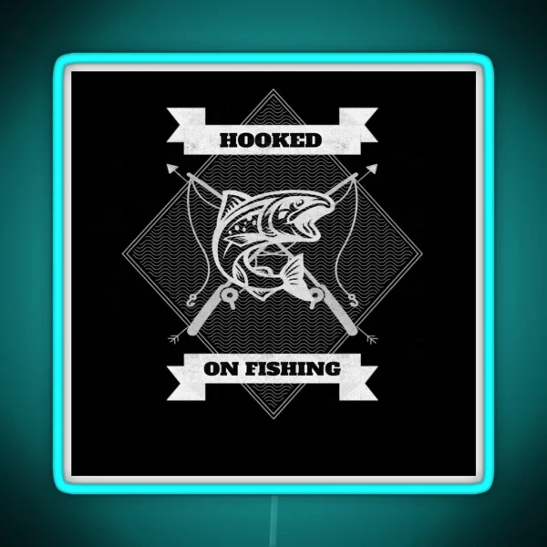 I M Hooked On Fishing White RGB Neon Sign