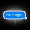 Neon LED sign saying 'I'm Hungry' in colorful, modern font.