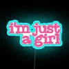 Neon Girl Power Sign with Vibrant RGB Colored Lighting