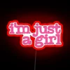Empowering Women's Liberation Quote with Vibrant Neon RGB Lighting Effect