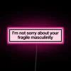 Empowering feminist decor statement with vibrant RGB neon light installation