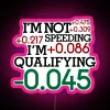 Qualifying Speed Neons with Colorful RGB Qualifier Signs Displayed