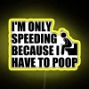 Brightly lit humorous excuse neon sign for home decor