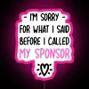 Apology Personalized LED Neon Sign with Humorous Sponsorship Theme Decoration