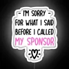 Addict's Humor Rehabs Gift: Apology Tee in Neon Rainbow Lights