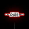 Apology for misrepresented faith representations in vibrant colorful neon lights