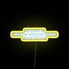 Christian Statement Sign with Apologetic Message and Vibrant RGB Lighting