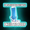 Relatable Humor Neon Sign for Restrooms with Poop Emergency Theme