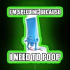 Unique bathroom decoration neon sign with humorous 'poop urgency' message