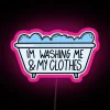 RGB Neon Sign with Personalized Humorous Washroom Decorative Artwork Design