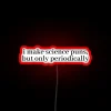 Quirky office decor: periodic humor in neon rgb lighting