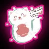 RGB Neon Sign for Cat Lovers with Whimsical Feline Quote