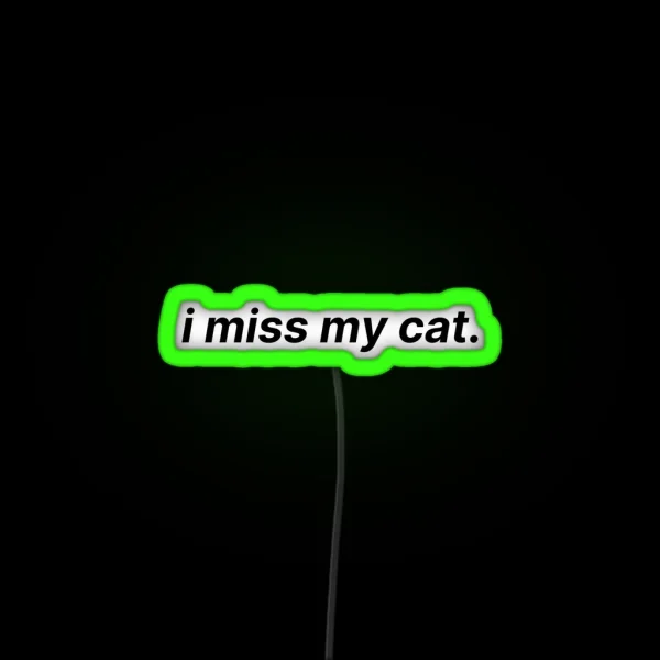 I Miss My Cat RGB Neon Sign