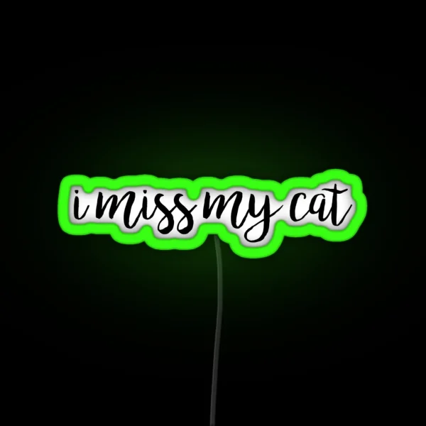 I Miss My Cat RGB Neon Sign