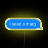RGB Neon Margarita Sign with Customizable Text and Colors