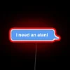 Vibrant Alani Name Sign with Customizable RGB Neon Lighting Display