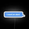 Alani Neon Sign with Color-Changing RGB Lighting for Home Decor