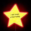 Embracing sarcasm with an eye-catching RGB neon motivational wall decor.