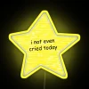 Neon Sign Reading 'I Did Not Even Cry Today' in RGB