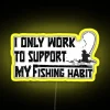 Supporting Your Addiction to Fishing with Colorful RGB Sign Options