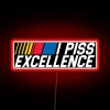 Neon sign displaying bold statement of personal achievement and pride.