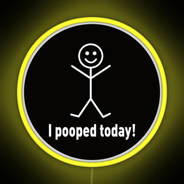 I Pooped Today Funny Hard Hat RGB Neon Sign