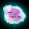 Vibrant Personalized RGB Neon Wall Signs in Purple Colorful Fun