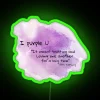Unique Purple Neon Sign Accent Wall Decor with RGB Lighting