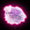 Purple Neon LED Sign Display for Personalized Messages and Artwork