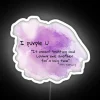 Eye-catching I Love You Neon Sign in Vibrant Purple and Blue