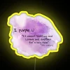 Customizable Purple LED Neon Sign with RGB Color Changing Effect