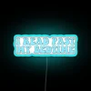 Past Midnight Blue Neon Sign with Vibrant RGB LED Color Lighting
