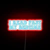 Midnight reading is my love language neon blue glow sign