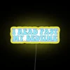 Vibrant LED Night Light Sign with Blue RGB Neon Display