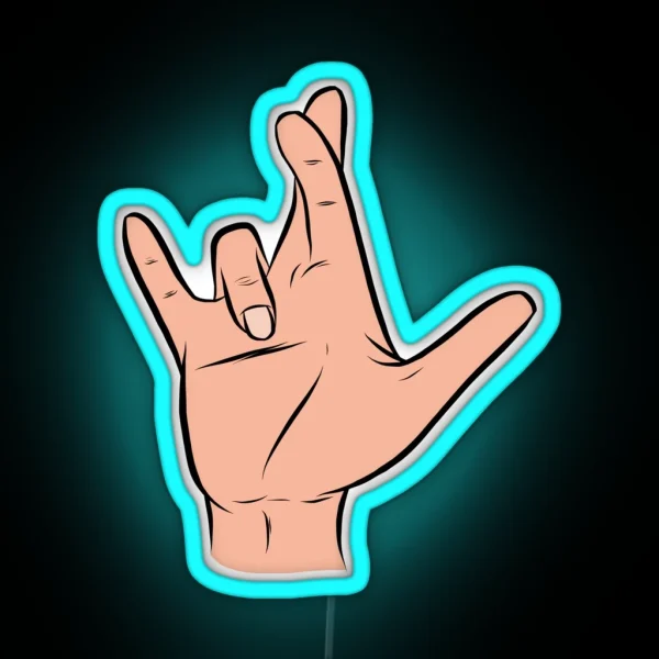 I Really Love You In ASL I RGB Neon Sign