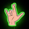Personalized ASL love message neon sign for home decor enthusiasts